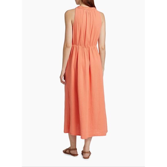 Xirena Liza Cotton Gauze Midi Dress in cantaloupe Medium $275 - Picture 4 of 12